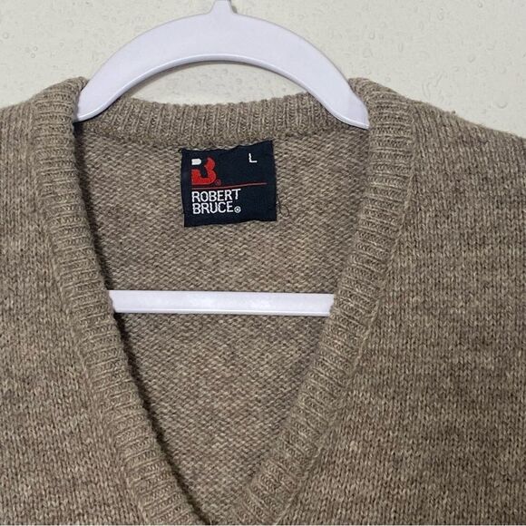 Robert Bruce 100% Wool V-Neck Knit Sweater Vest Men's Size Large - Picture 11 of 13